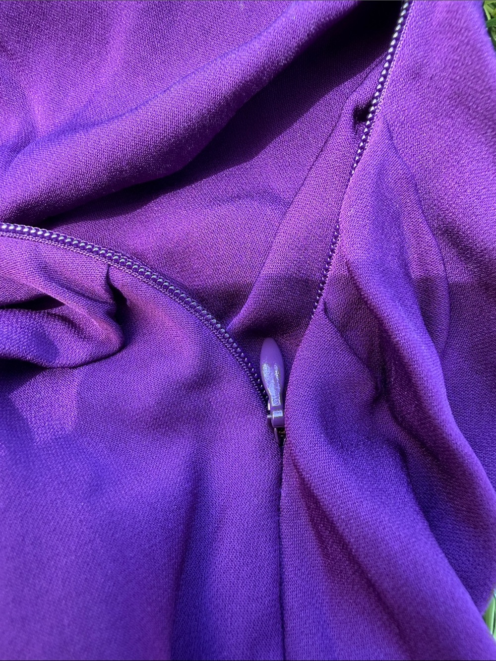 Diane Von Furstenberg Violet Midi Dress 100% Silk - Picture 14 of 16